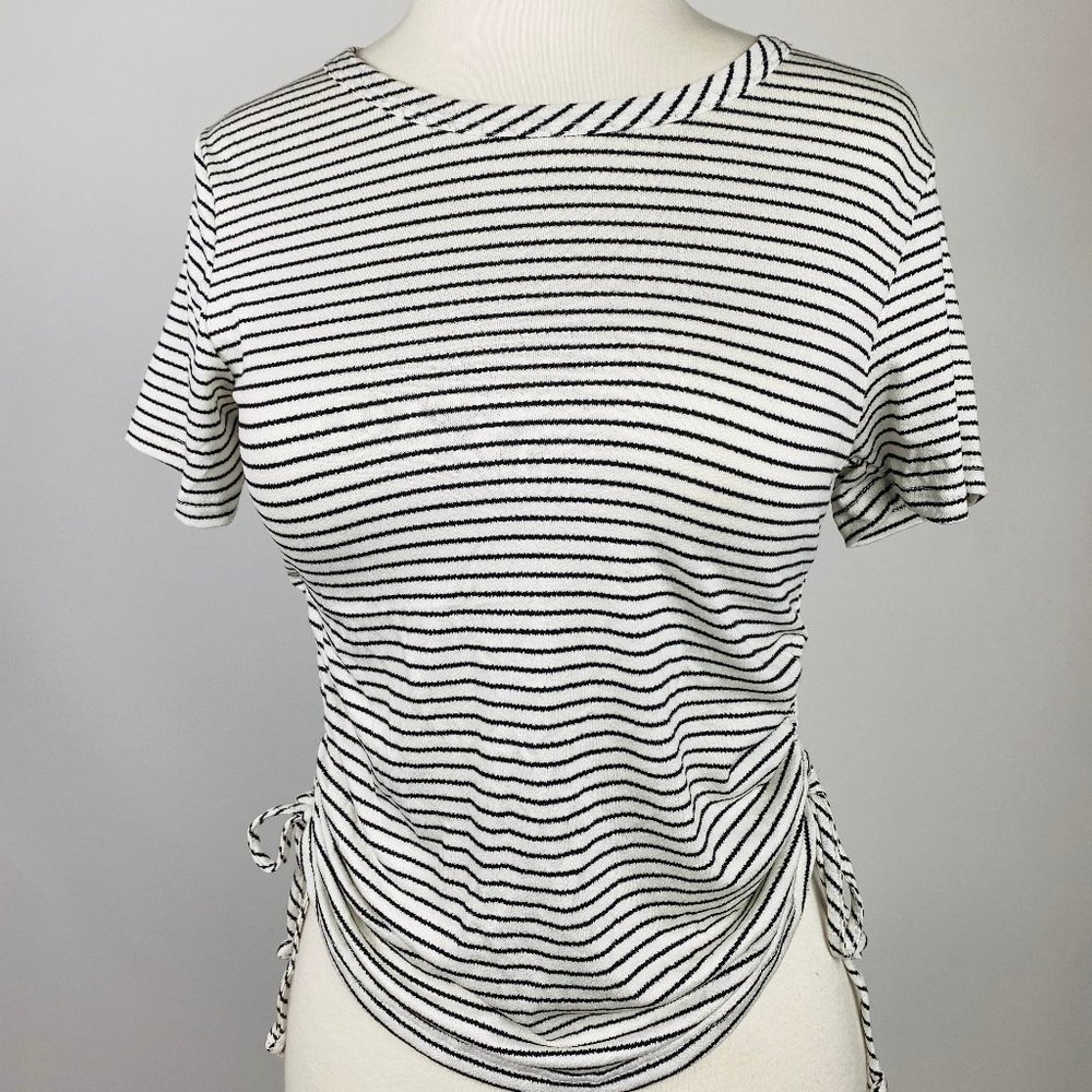 Stripped Ruched Side Top